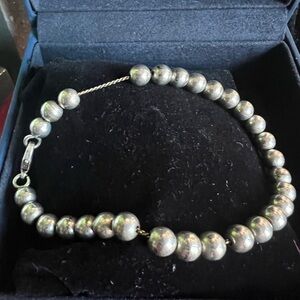 Elegant Silver Beaded Bracelet